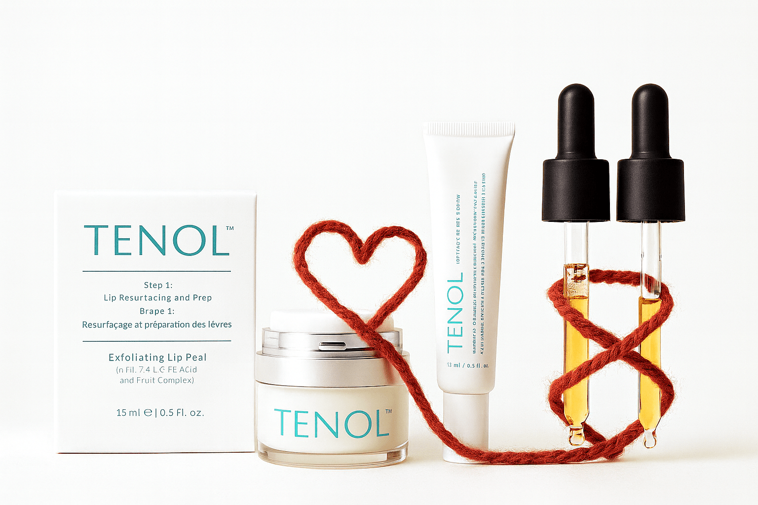 Two - Step Hydration & Barrier Lip Recovery System (with 7% Lactic Acid, Peptide & Ceramide) - Tenol™ - 